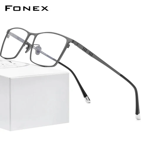 FONEX Оправа для очков мужская из чистого титана, квадратная, 2020