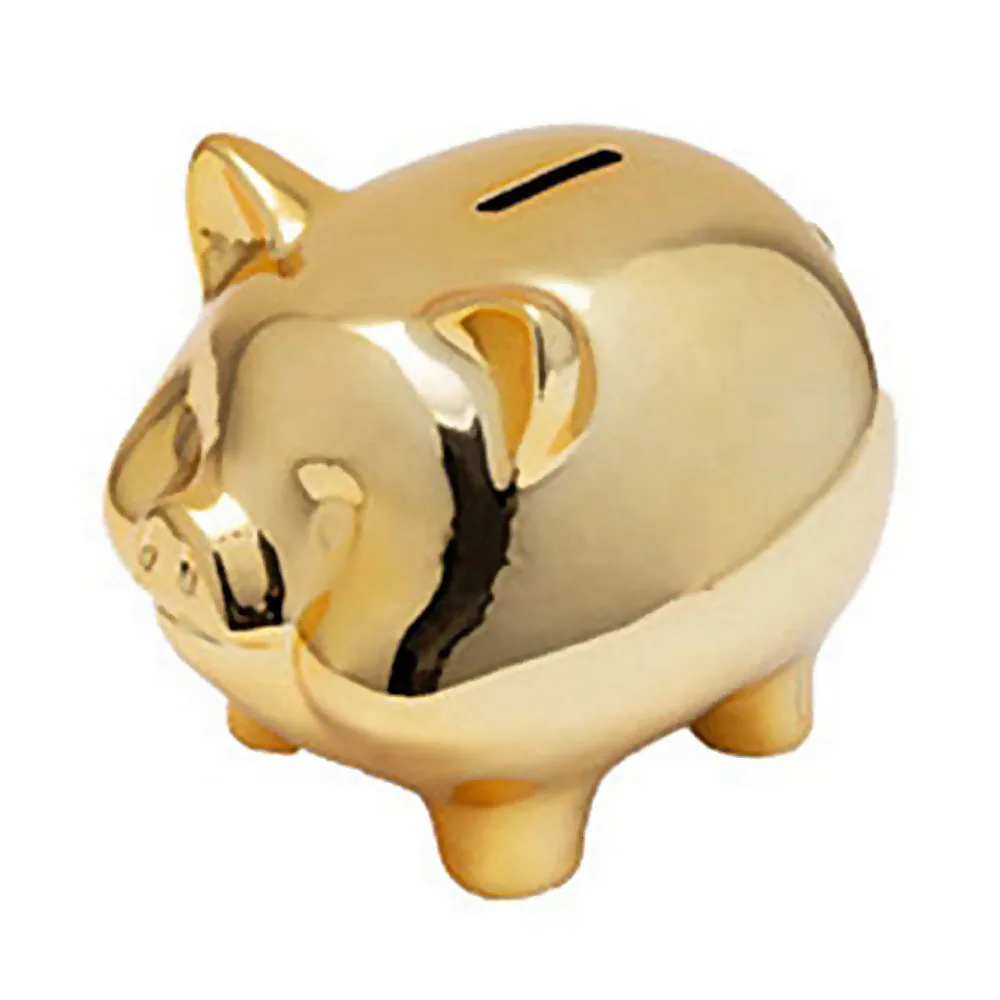

Керамическая Золотая свинка, копилка, милая монета, копилка, креативная мебель для дома, украшение для свиньи, золотая свинья