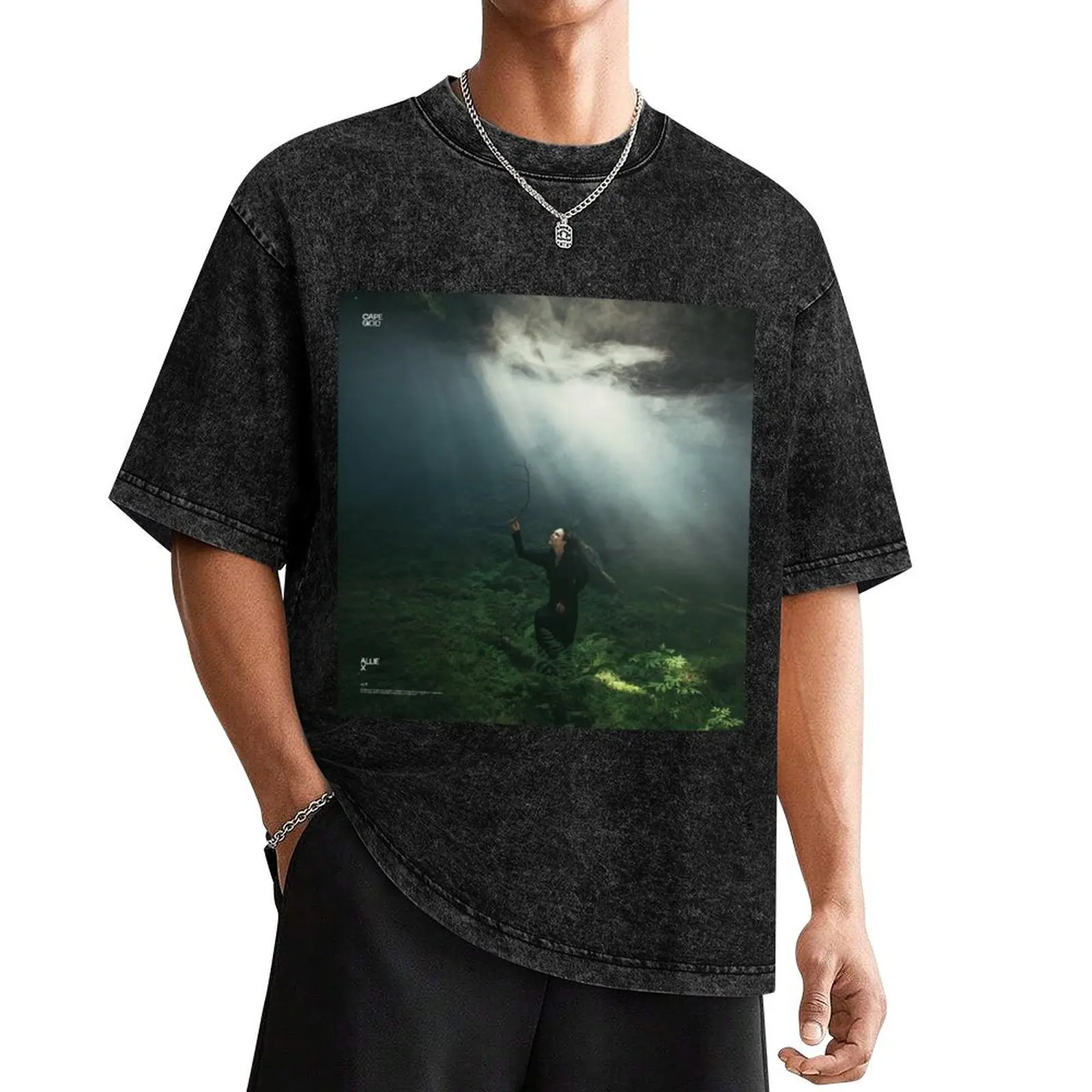 Мужская футболка-накидка с принтом единорога | AliExpress