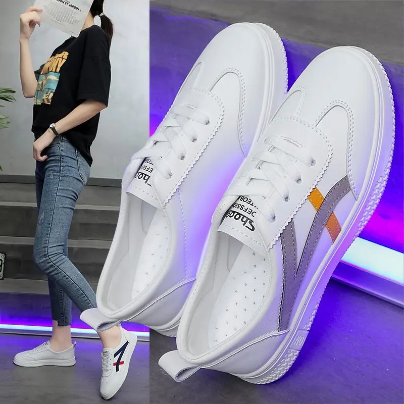 

Shoes for Women Sneakers Women 2022 Fashion Breathble Vulcanized Shoes Pu Leather Casual Shoes Zapatos Mujer Chaussure Femme