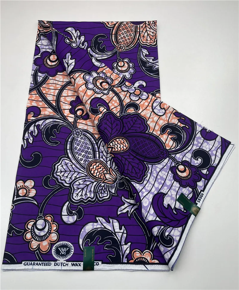 

2023 African 100% Cotton Wax Fashion Design African Nigerian Ankara Fabric High Quality Real Wax Print Fabric Pagne wax 1055