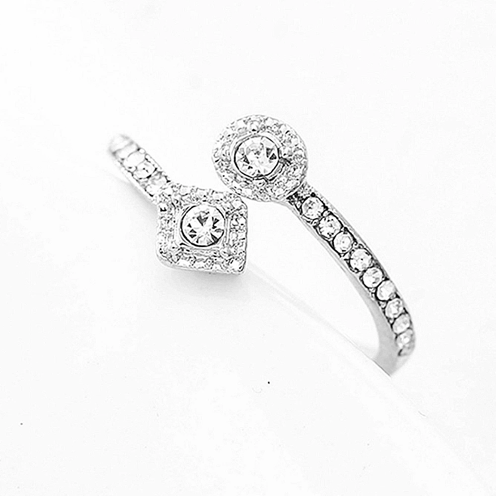 Pandora-Bague ouverte carrée et circulaire de Rotterdam pour femme, argent 925, niche, accessoire de mode, bijoux adaptés aux cadeaux d'anniversaire 2