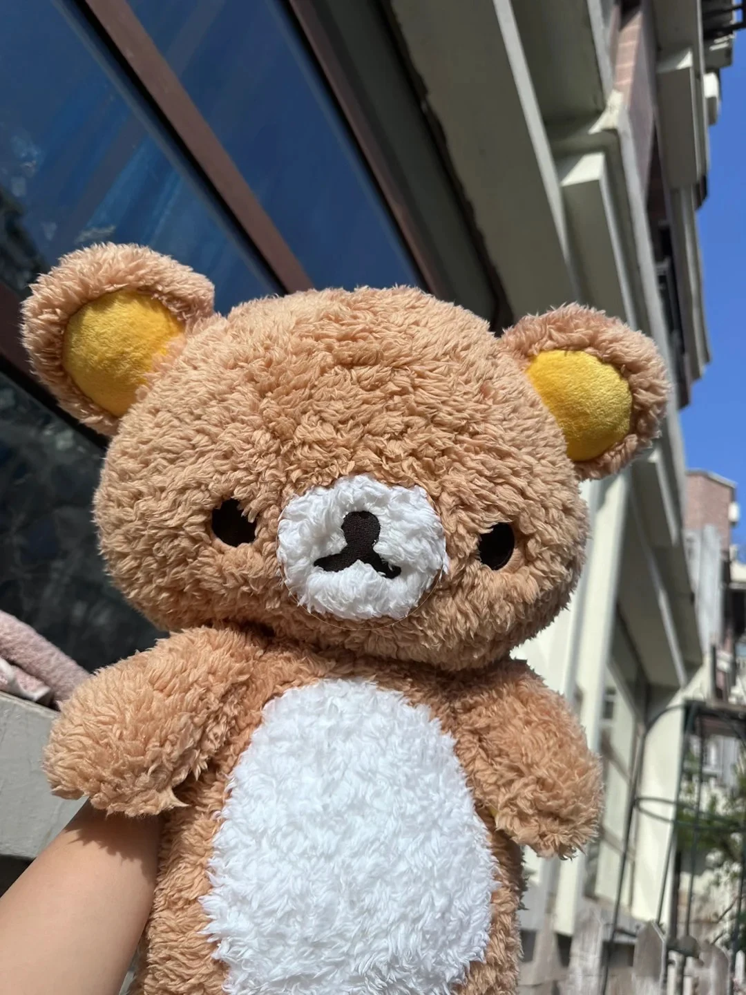 Фото 80 см Rilakkuma плюшевая игрушка плюшевый мишка чучело мультяшная подушка Kawaii декор комнаты подушка детские подарки на день рождения хобби №3