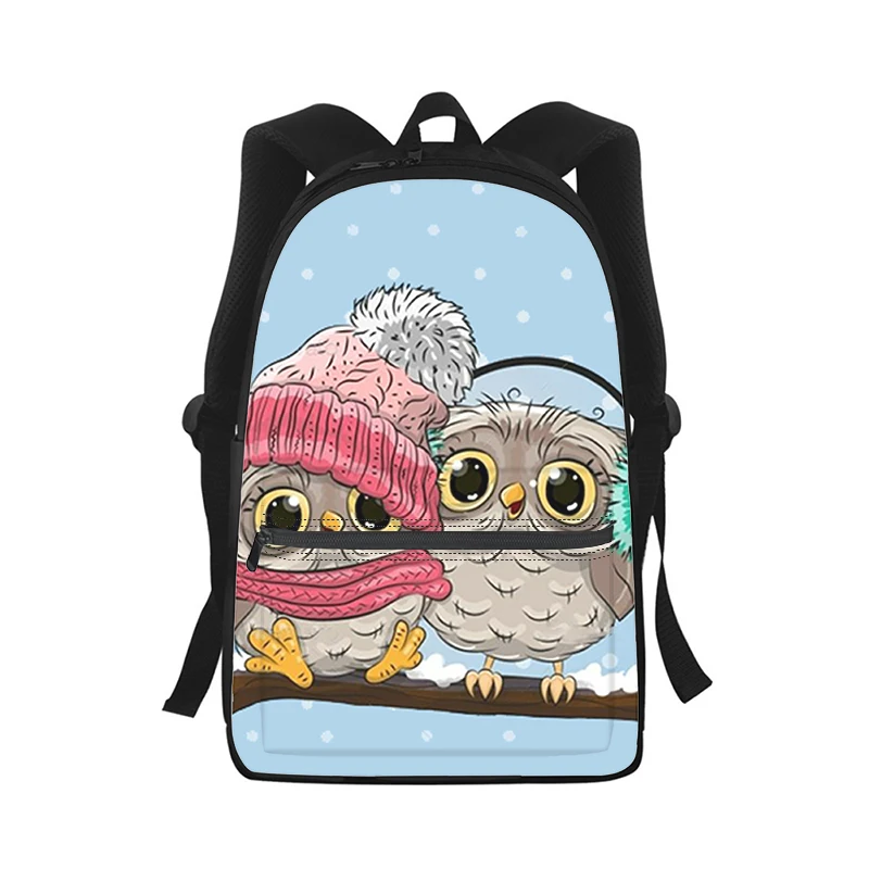 Cartoon animal owls Men Women Backpack 3D Print Fashion Student School Bag Laptop Backpack Kids Travel Shoulder Bag