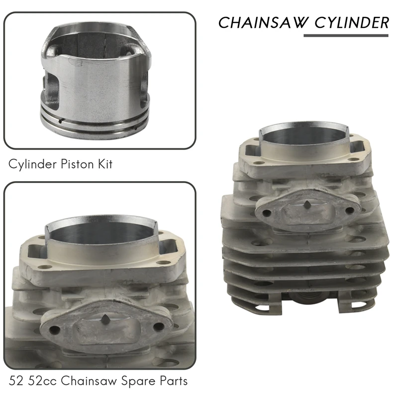 1 Set Diameter 45Mm Chainsaw Cylinder And Piston Fit 52 52Cc Spare Parts For Gasoline/Oil Spares