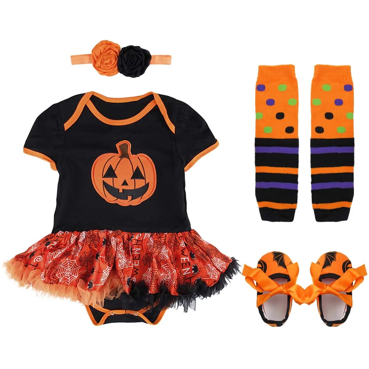 

Girl Halloween Pumpkin Costume Girls Tutu Dress Halloween Clothes Set Halloween Costume Pumpkin Dresses