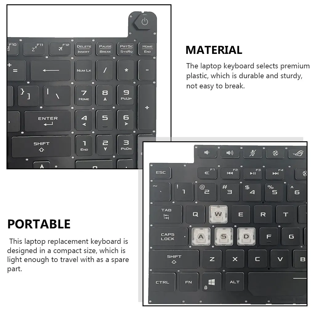 

Notebook RGB Keyboard Input Device Fluent Typing Professional Repair Parts Replacement for ASUS ROG Strix G731