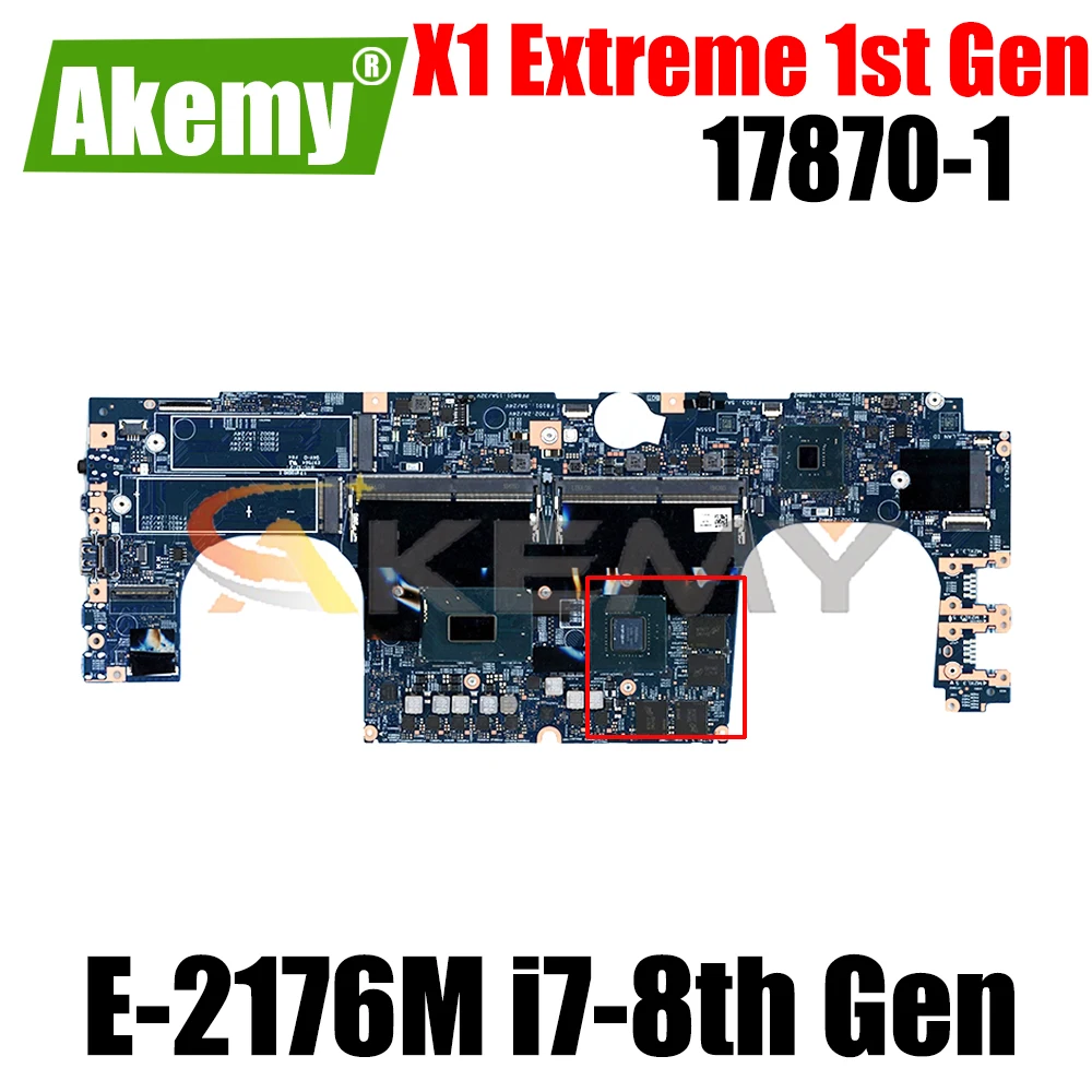 

i7-8850H i7-8750H E-2176M CPU for X1 Extreme 1st Gen 20MF 20MG ThinkPad Independent Laptop Motherboard 17870-1 Motherboard