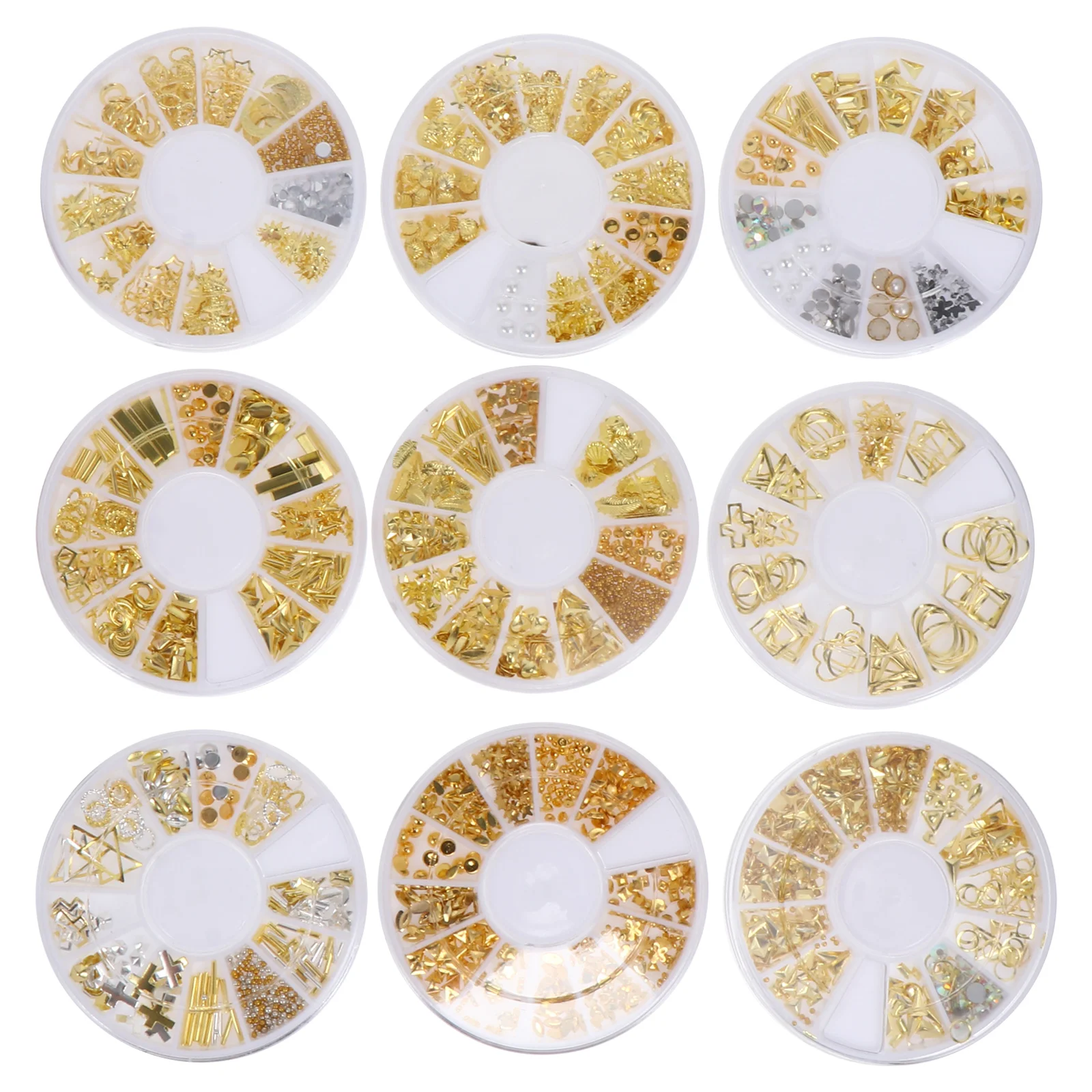 

Boxes DIY Nail Art Charm Decorations Nail Rivet Studs Salon Manicure Jewelry