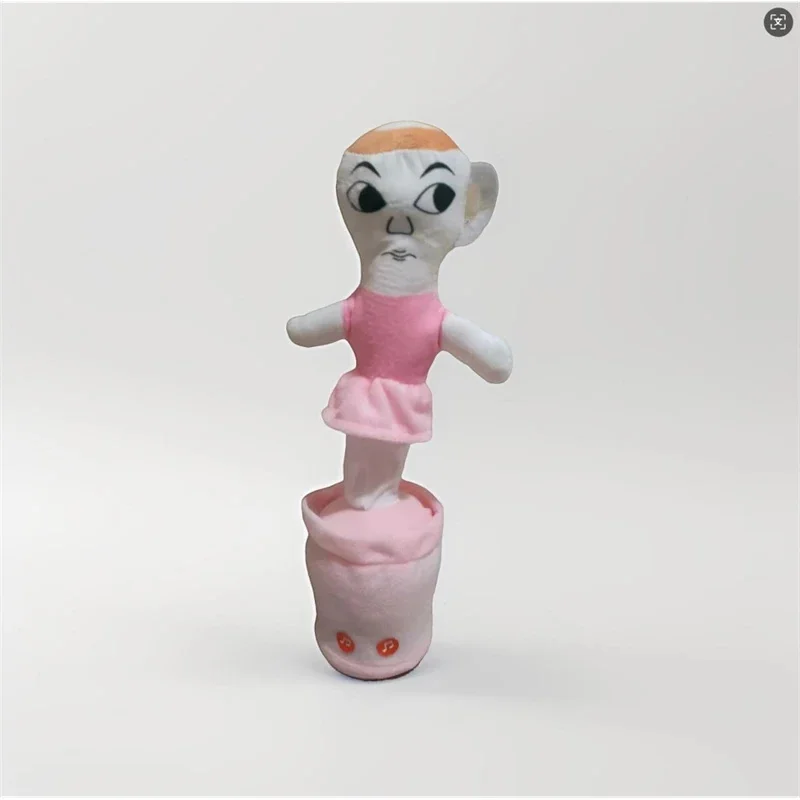 Фото Итальянская игрушка Tralalelo Tralala Tungtungtung Brainrot Dancing Singing Talking, плюшевая игрушка с подсветкой, электрическая голосовая мимическая интерактивная кукла №4