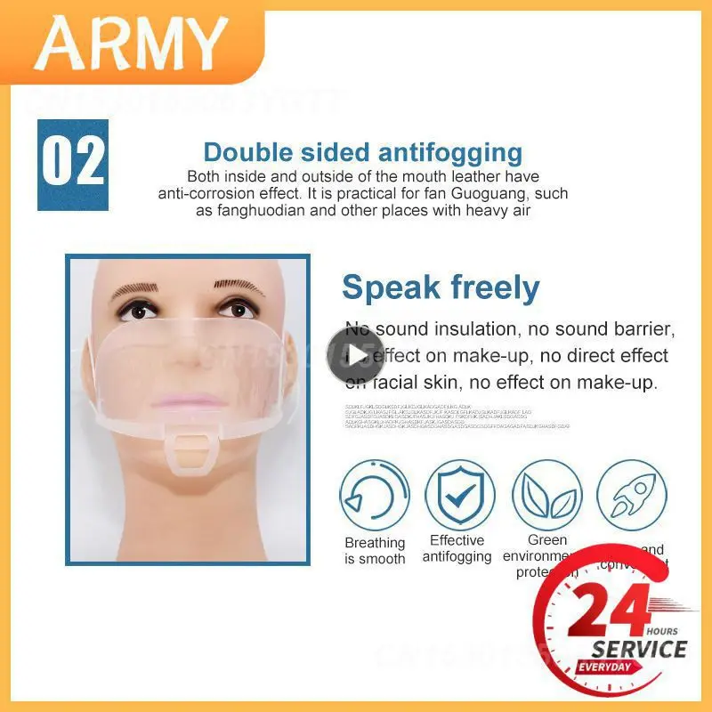 

Catering Food Anti-saliva Mouth Shield Anti-fog Mask Chef Waiter Plastic Hotel Salon Mouth Mask Cover Restaurant Kitchen Tools