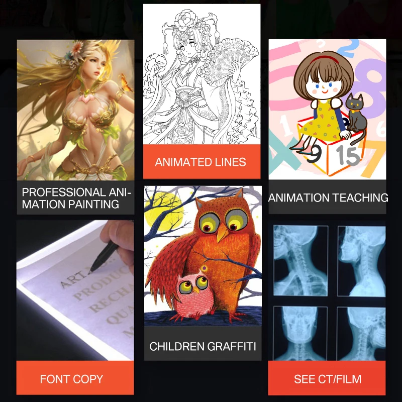 Ультратонкая светодиодная панель A3/A4 для рисования доска Лайтбокс трассировки