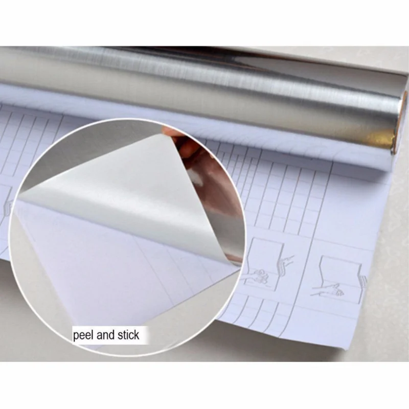 Контактная пленка с текстурой щетки из золота и серебра размером 60 см x 3 м, виниловая самоклеящаяся съемная наклейка DIY обои.