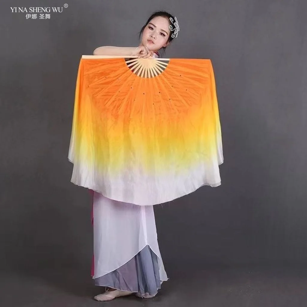 Веер-фата из искусственного шелка для танца живота фата ручной работы с