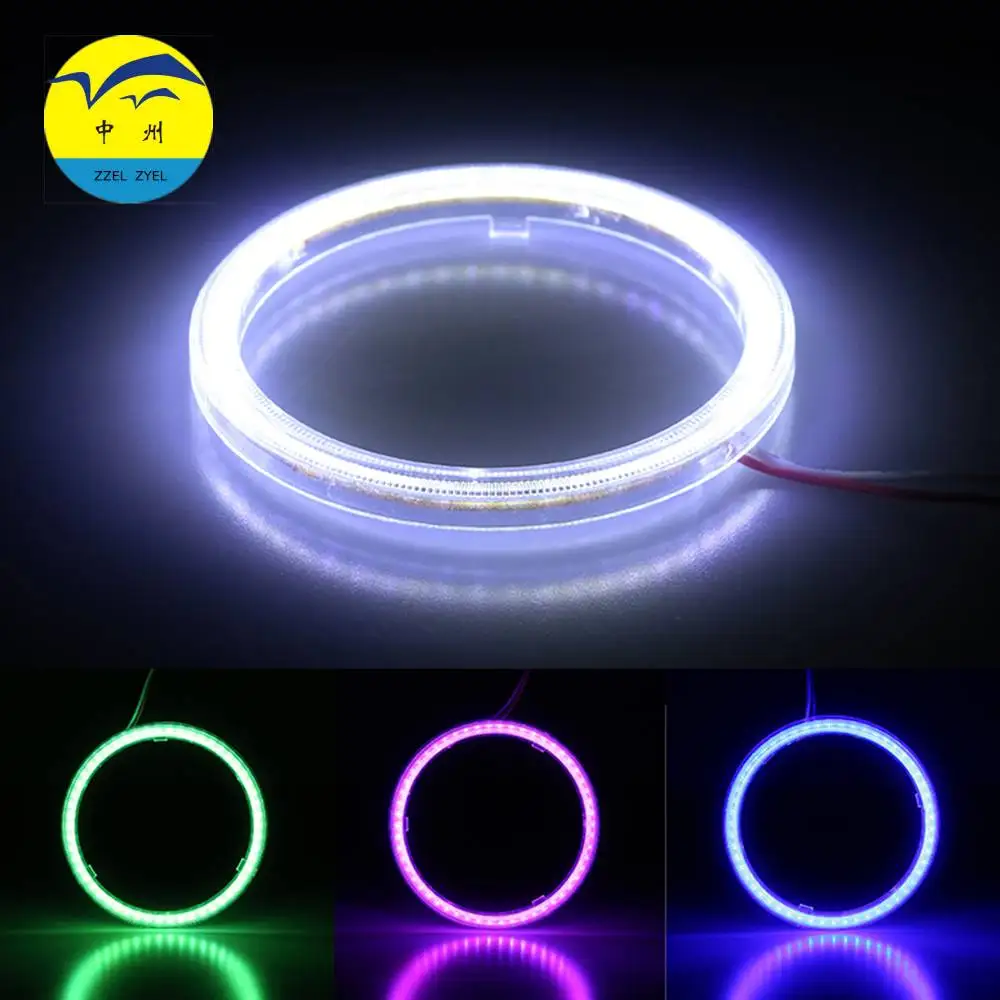 

12V Daytime Running Round COB Angel Eyes Halo Car LED Light Ring Headlight Lamp White/Warm /R/G/B 1pcs 60-120mm