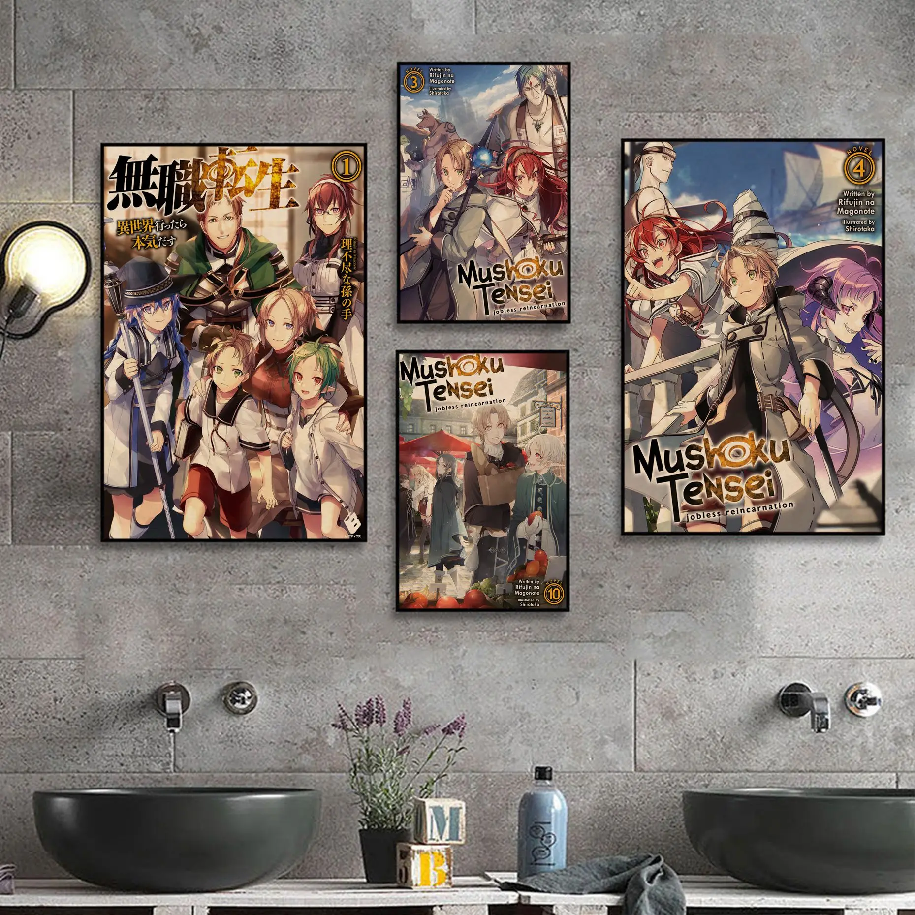 Mushoku Tensei бесшумные плакаты с изображением реконструированной картины для
