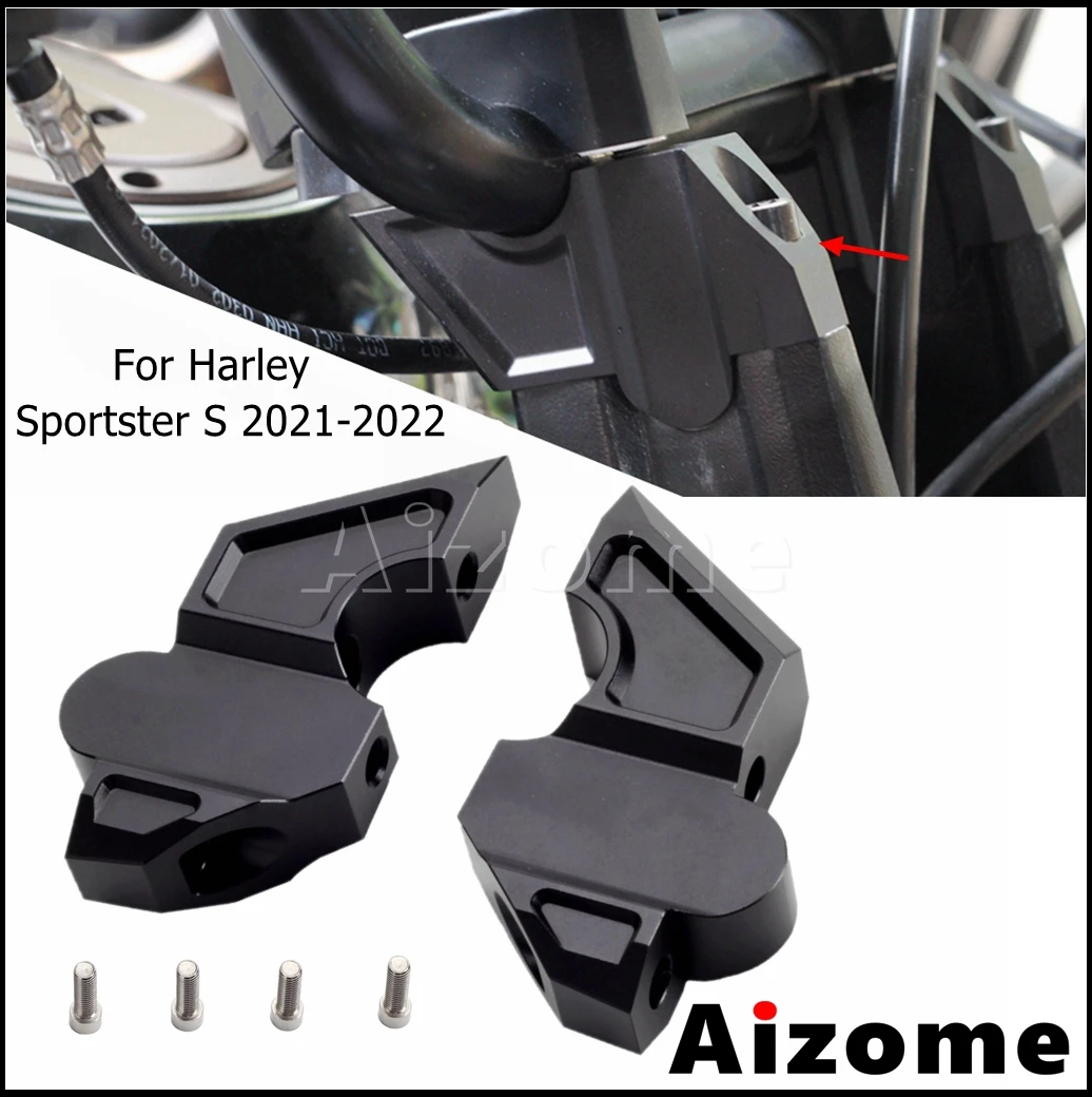 2 шт. CNC, зажим для руля мотоцикла Harley Sportster S 1250 RH1250S, аксессуары для мотоциклов 2021 2022