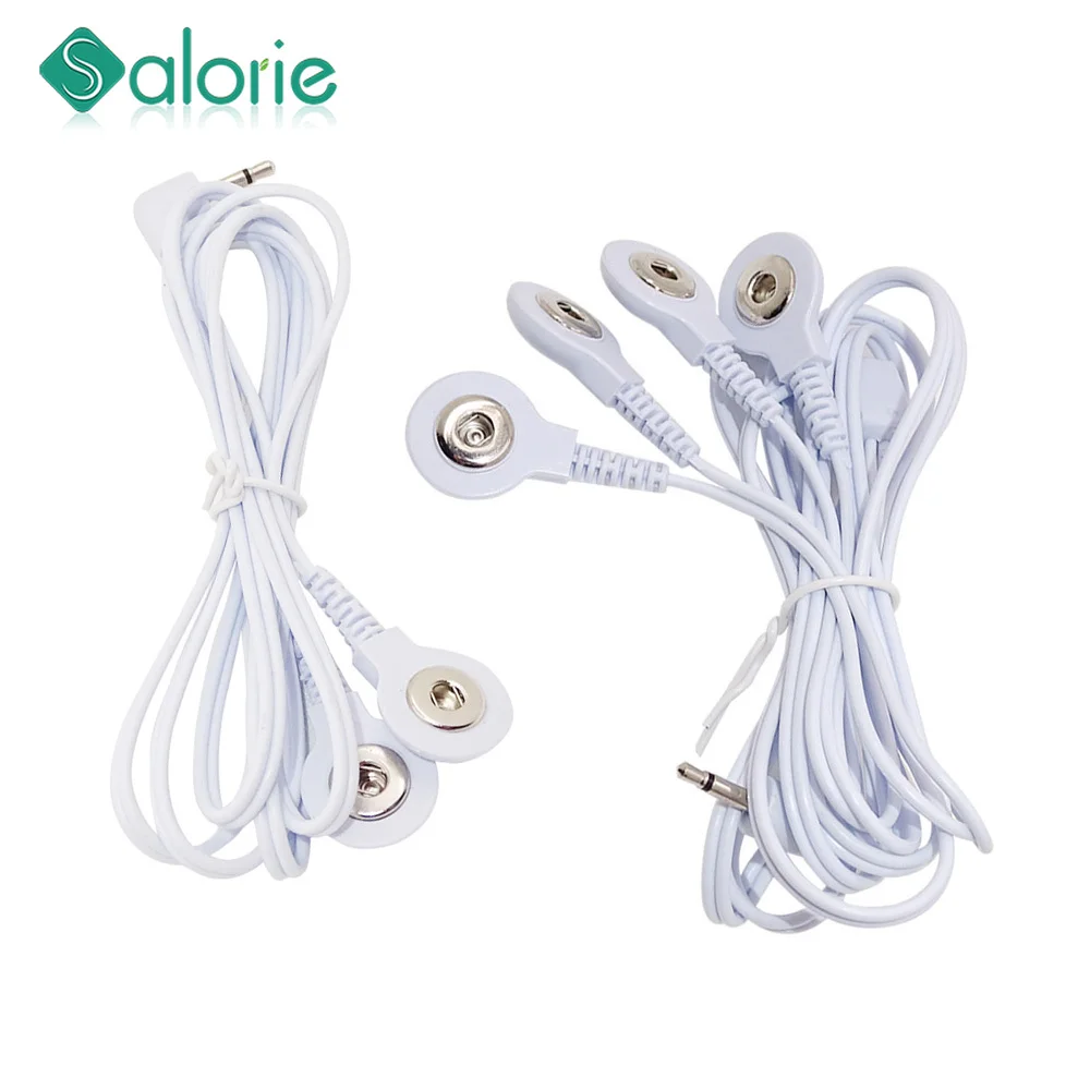 

4/2 Heads Electrode Cable Conductive Line Lead Wire Tens Body Meridian Acupuncture Massagers Therapy For Massager pad