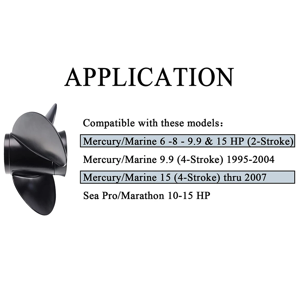 9x 9 Алюминиевый Пропеллер для Mercury подвесного мотора 6HP 8HP 9.9HP 15HP 8 зубьев Spline 48-828156A12