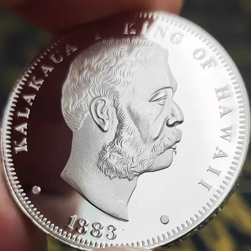 

1883 Гавайская Посеребренная монета для путешествий, коллекция памятных монет, зеркало для монет, копия 30 мм