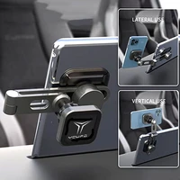 Magnetic Car Phone Holder Floating Screen GPS Mount Stand Foldable Metal Smartphone Bracket For Tesla Iphone Cellphone Support
