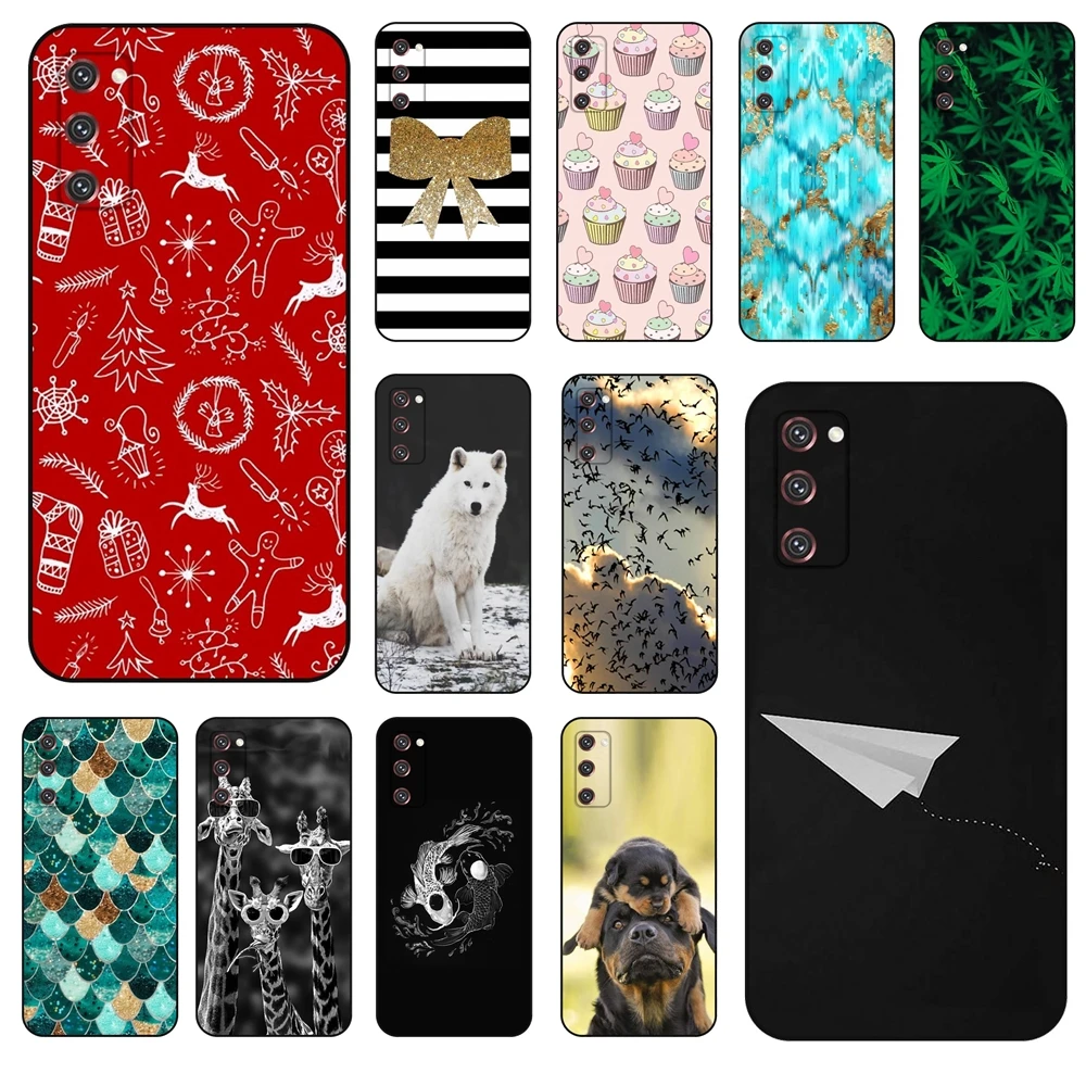 Модная Черная задняя крышка, Модный мягкий чехол для Galaxy S20 Lite, милый размер для Galaxy S20 Lite, Черная задняя крышка