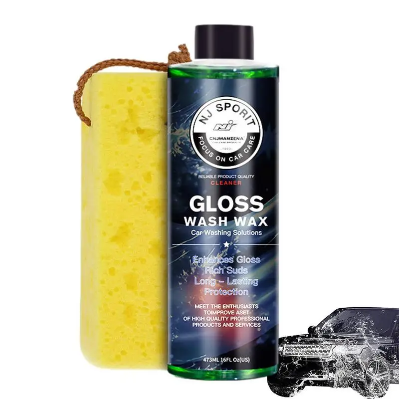 

Глянцевый воск для автомобиля, 16 жидких унций, средство для очистки автомобиля, блеск для автомобиля, воск для мытья автомобиля, мыло для глубокой очистки и обслуживания автомобиля