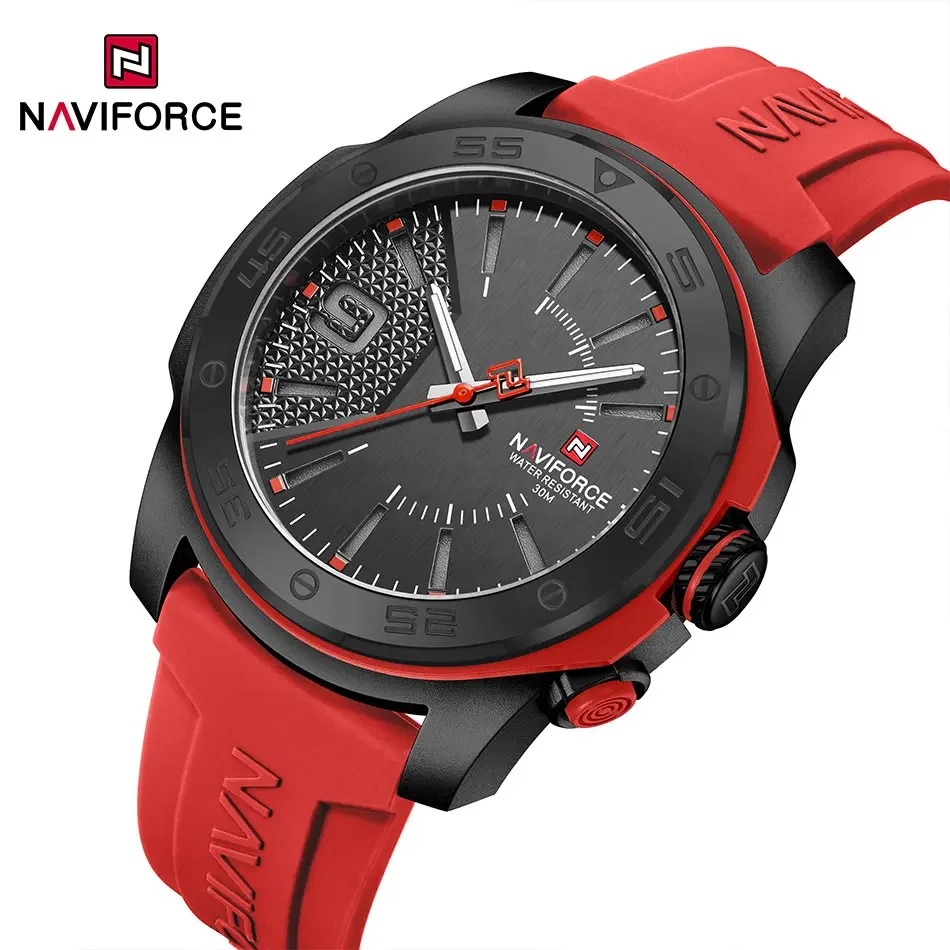 NAVIFORCE оригинальные кварцевые часы для мужчин, простые наручные часы ...