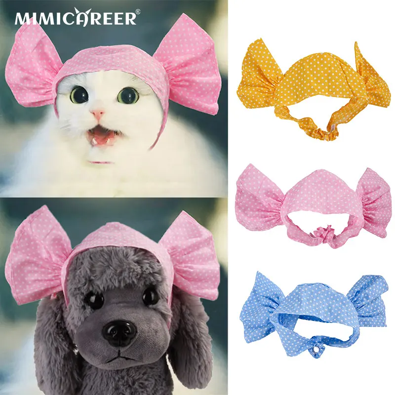 

Cat Sweet Shape Creatived Cross-Dressing Headgear Dicer Lovely Polka Dots Cartoon Funny Decorate Pet Headdress Supplies