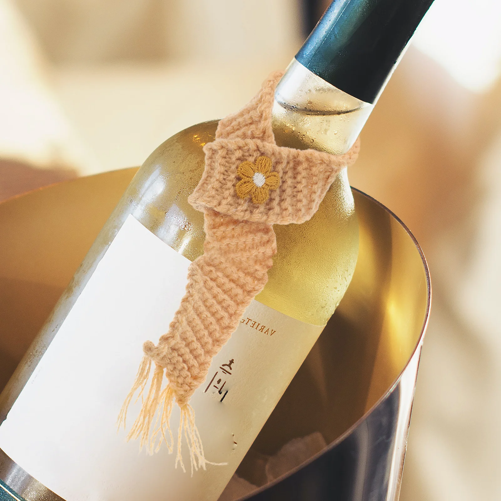 

Mini Scarves Crafts Cute Tiny Scarf Knitted Small Scarf Wine Bottle Decoration Diy Doll Clothes Little Animal Pet Cat