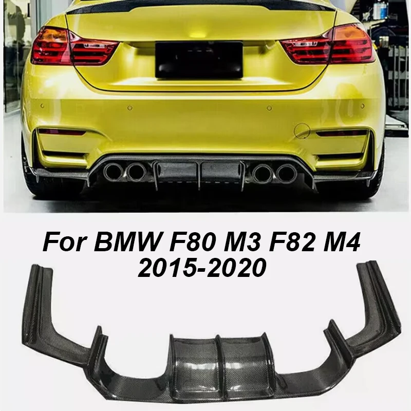 

Задний диффузор для BMW F80 M3 F82 F83 M4 2015-2020, задний диффузор, бампер, угловой спойлер, сплиттер, губы, V-образный вид из углеродного волокна