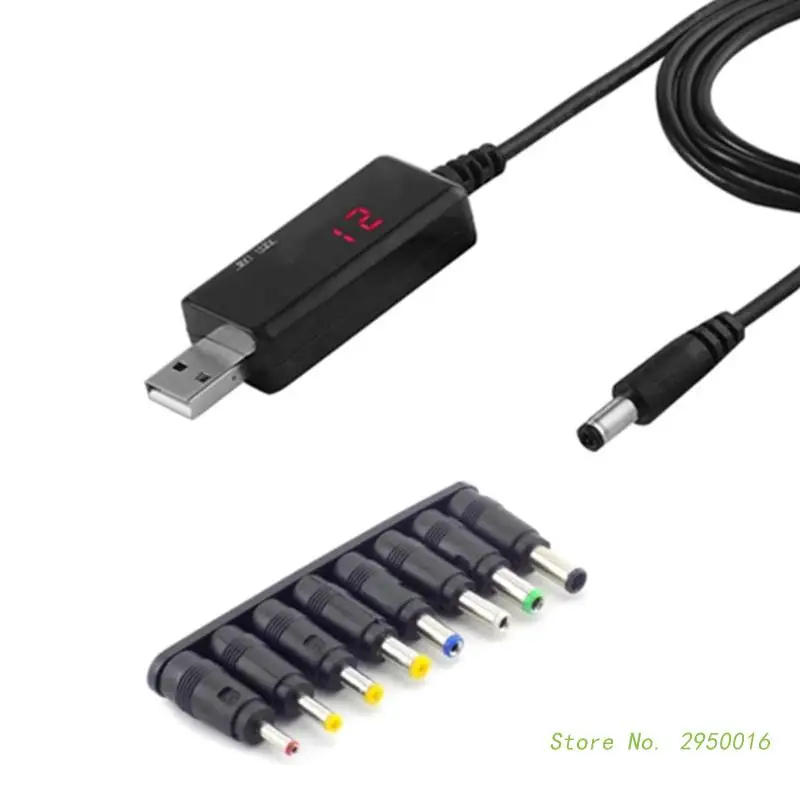 

Кабель питания USB к DC 8 шт., зарядный адаптер постоянного тока с 5 В до 12 в 9 В, светодиодный дисплей для маршрутизатора, мини-вентилятора, динамика