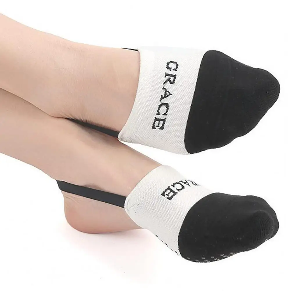 

1 Pair Pilates Socks Useful Knitted Anti-slip Glued Dot Design Pilates Socks for Sports Yoga Socks Dance Socks
