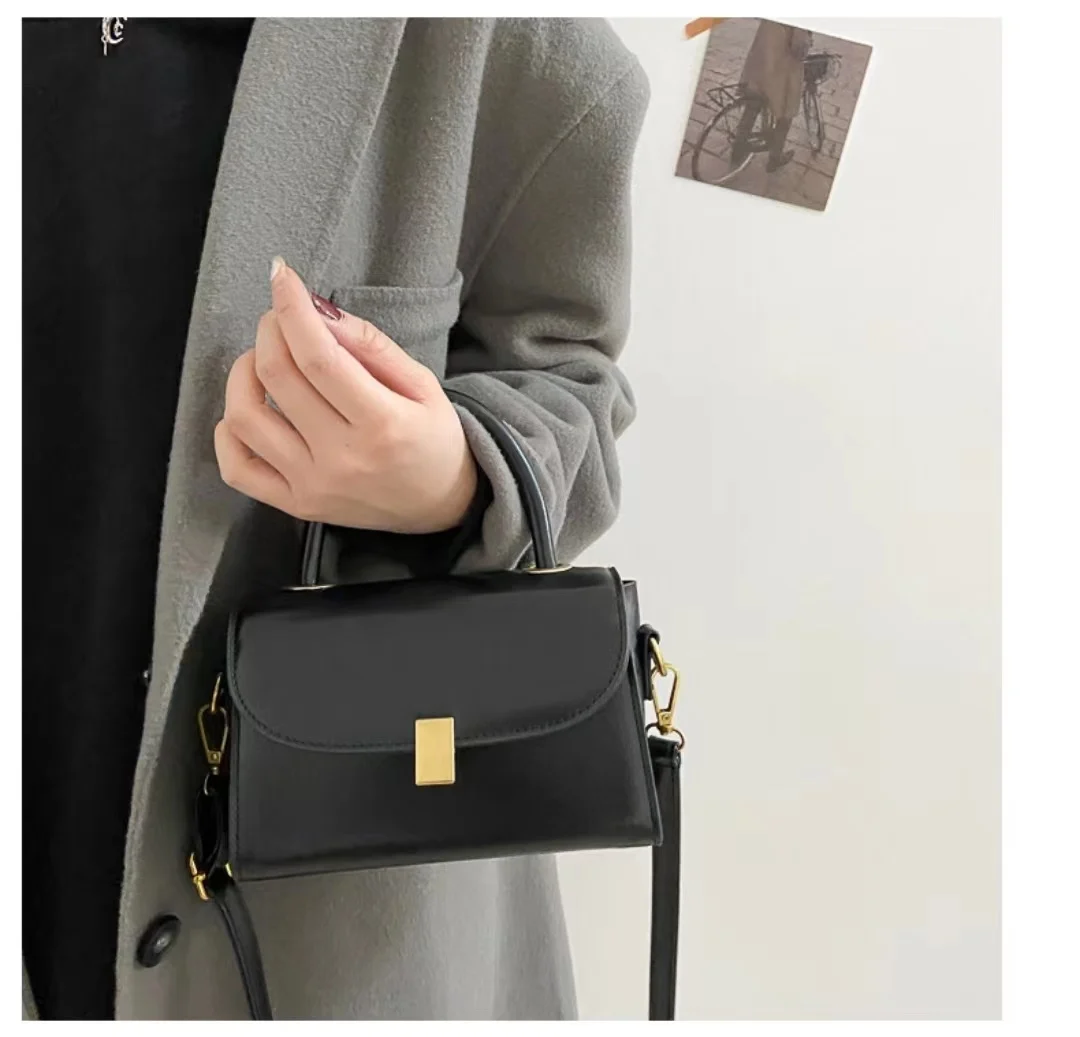 Four Seasons Retro Fashion High Quality Leather Women's Handbag New Shopping Travel Simple Fashion Shoulder Bag