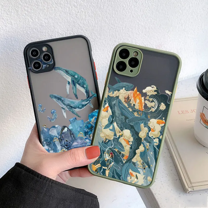 

Fantasy Whale Phone Case For IPhone 7 8 Plus SE 2020 14 13 11 12 Pro Max 12 13 Mini 14 Plus X XS XR Shockproof Back Cover Fundas