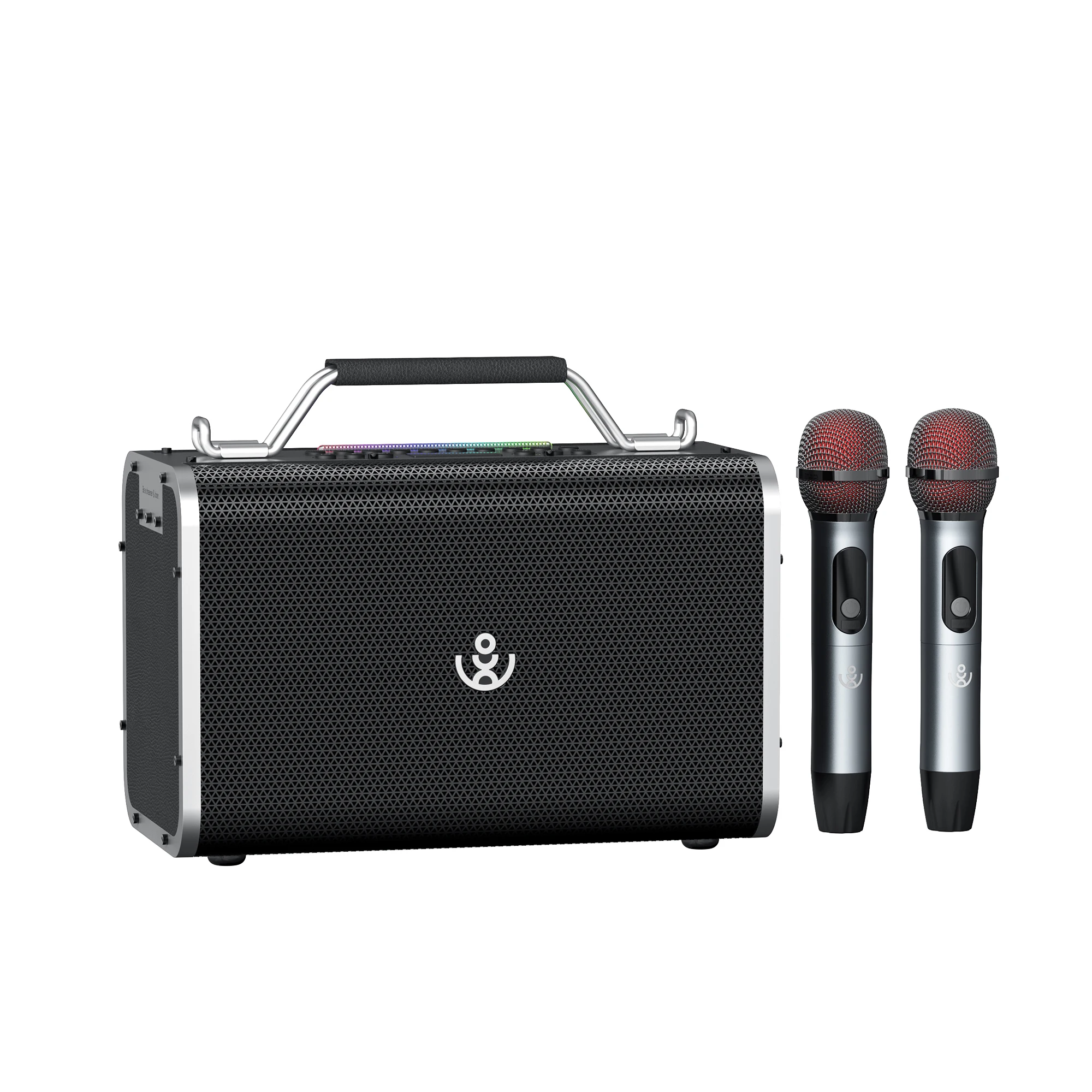 Фото Портативная колонка XDOBO BMTL Bold Pro 200W с мощным звуком, глубокими басами, беспроводная, для вечеринок на открытом воздухе и караоке, с 2 микрофонами для караоке. №1