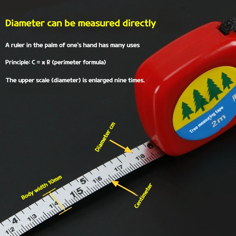 Удобная Садовая Измерительная Линейка Для Диаметра/окружности Деревьев -