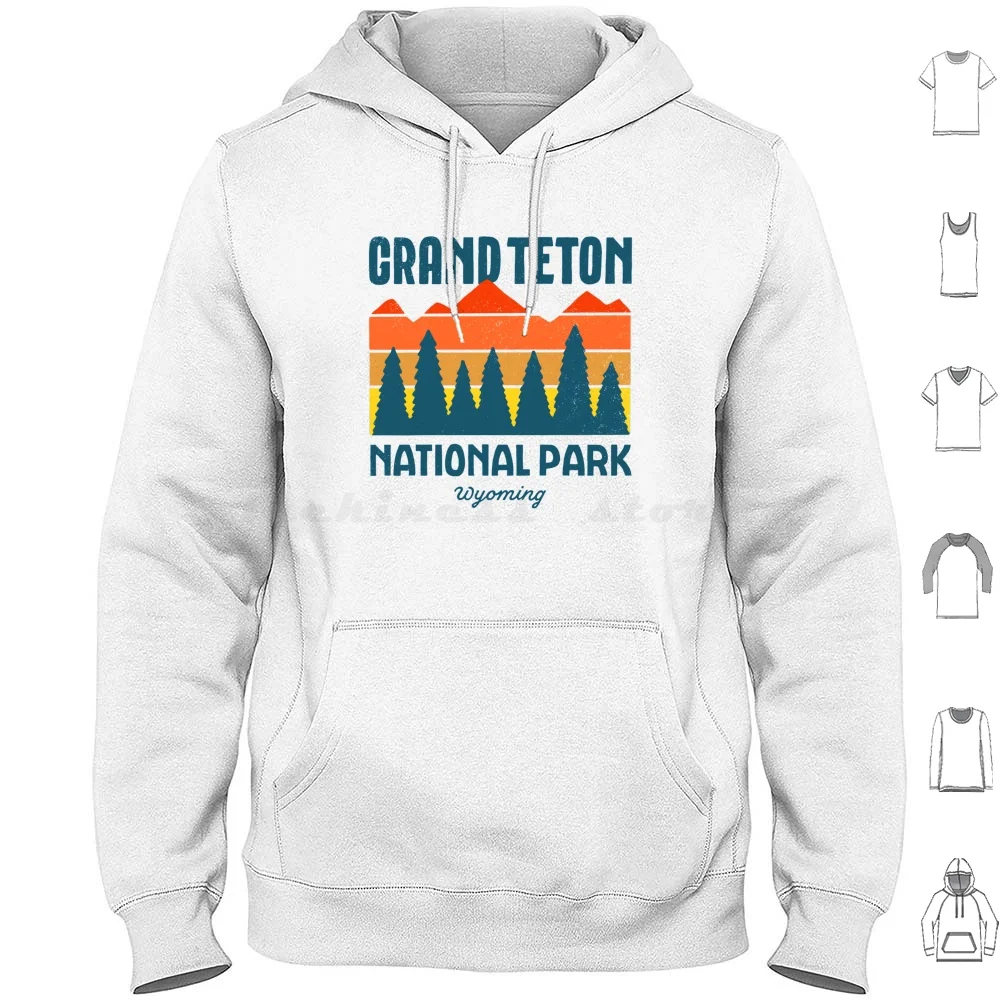 

Grand Teton National Park Wyoming Hoodies Long Sleeve Wyoming Grand Teton National Park Vintage Travel Classic