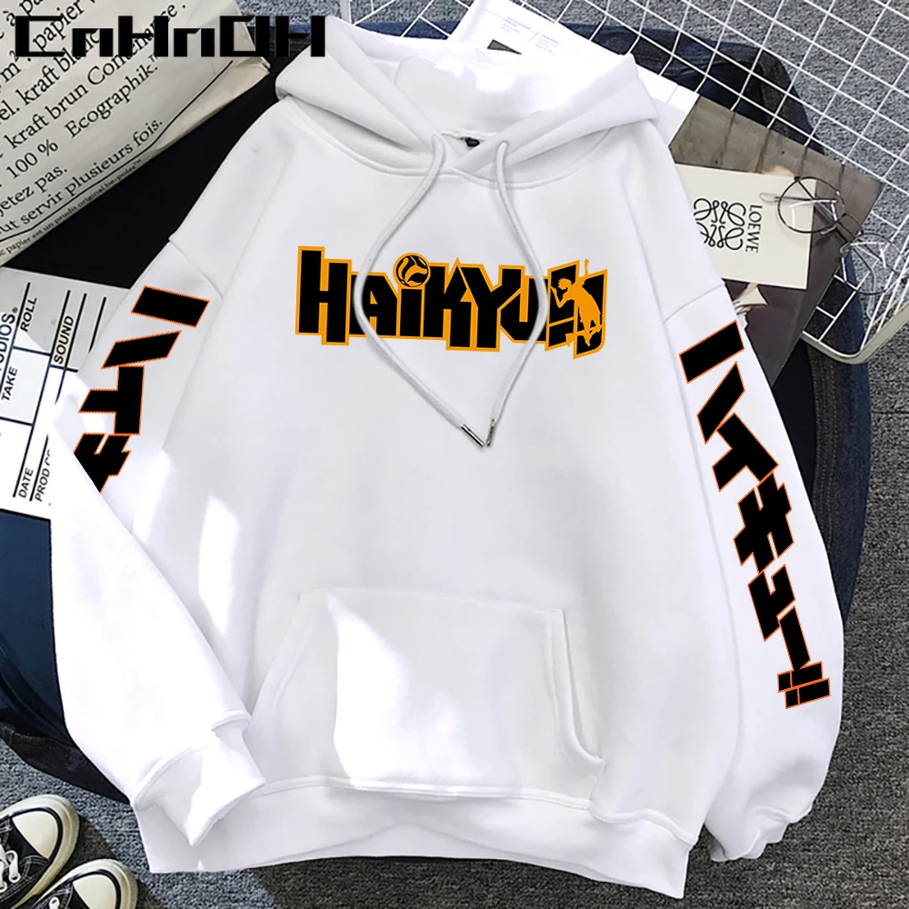 Худи мужское с японским аниме принтом манги Haikyuu новая модная толстовка флисовые