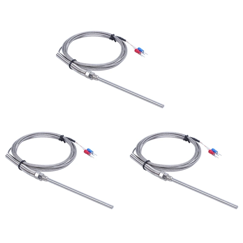 

3X K Type 0-800 Degree Celsius Thermocouple Probe Sensors 2M 6.5Ft