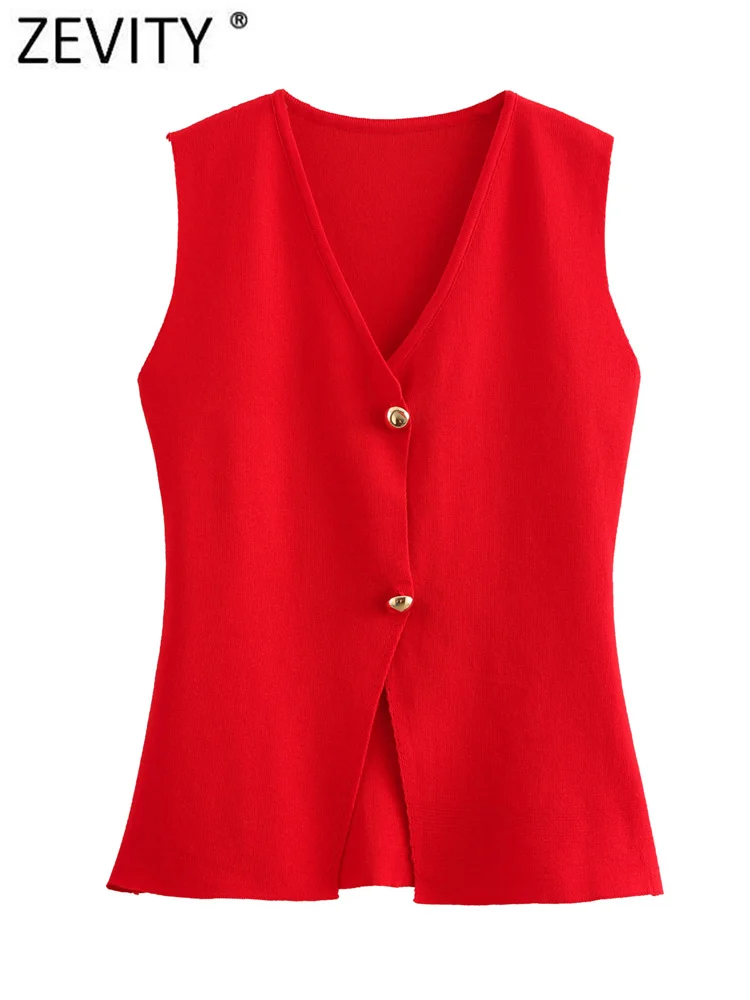 Женская блузка с V-образным вырезом и пуговицами