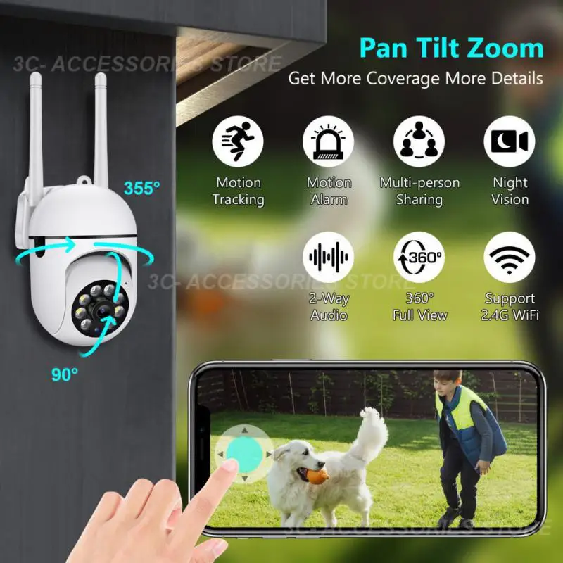 

Outdoor Wireless Surveillance Camera Home Security Ptz Camera Video Surveillance Ip Camera Night 1080p Security Camera