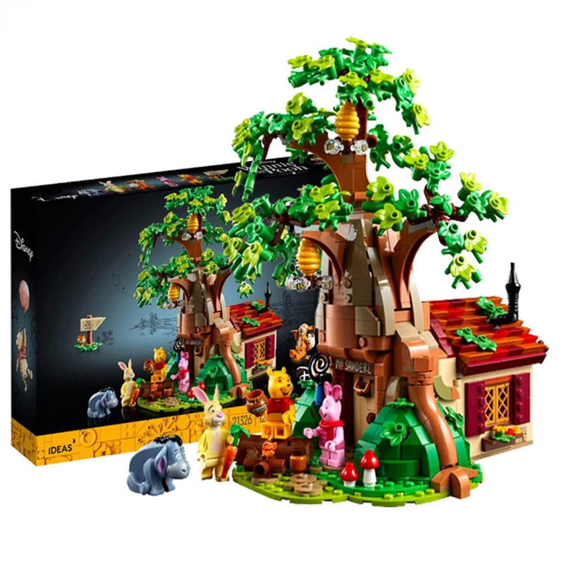 

Disney Winnie the Pooh Tree House Blocks Bear DIY Building Block 61326 3D Model Assembly Bricks 21326 7178 Kids Toy Gifts