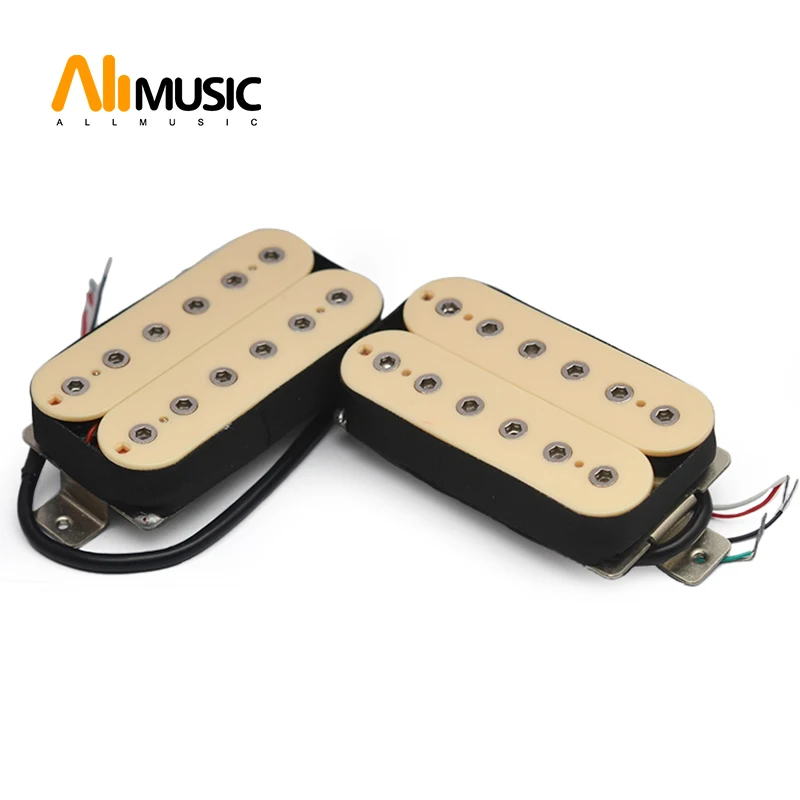 

Vintage Alnico 5 Humbucker Pickup Double Coil Electric Guitar Bridge Pickup Black Guitar Parts Warm Sound Ivory