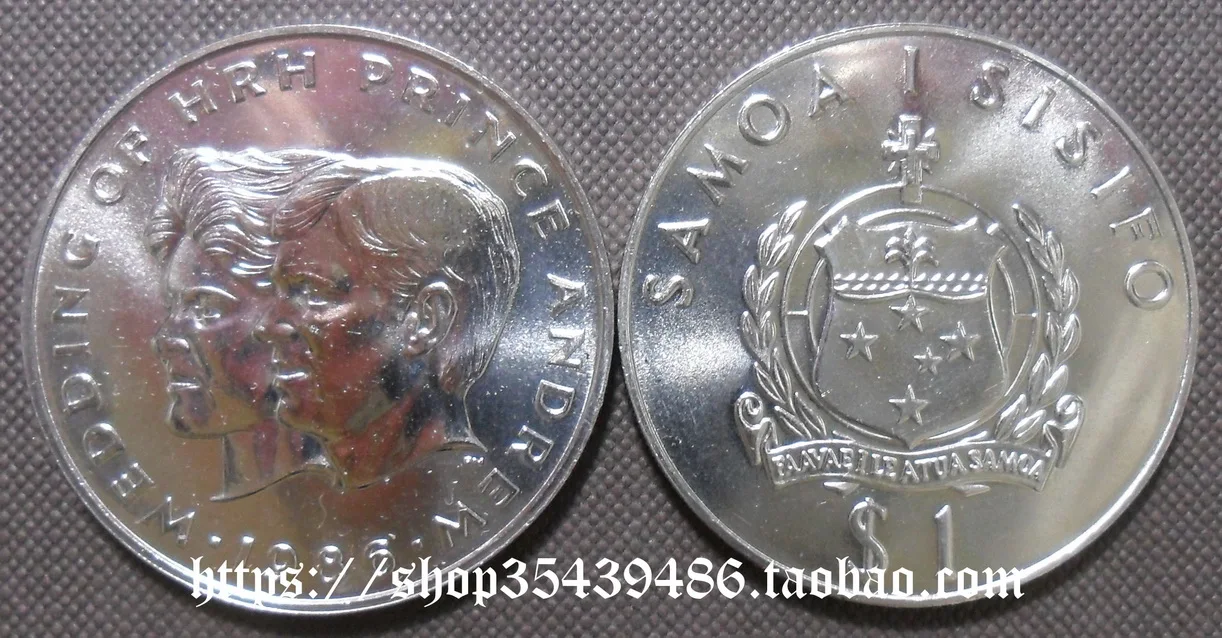 

1986 Prince Andrew's Wedding in Samoa 1 Tara Commemorative Coin