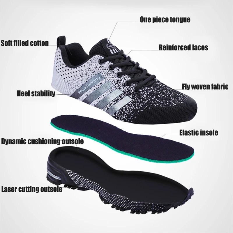 Breathable Running Shoes Men New 2022 Summer Ultra-light Tennis Sport Shoes for Women Casual Walking Race Big Size Free Shipping