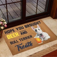 cloocl hope you brought beer and bull terrier treats doormat indoor door mats gifts for beer snobs 3d antislip absorbent doormat