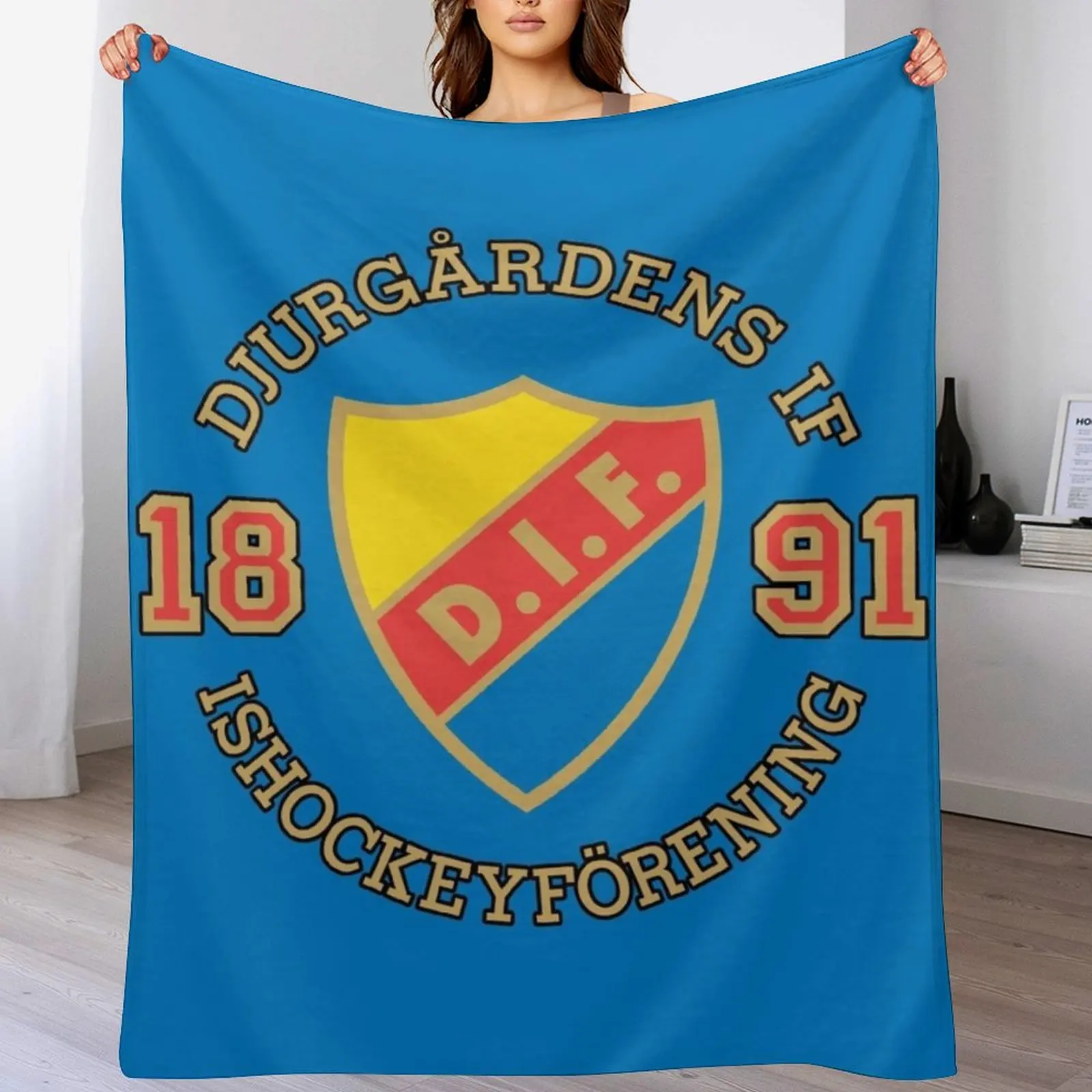 Djurg?rdens IF Хоккейное одеяло для путешествий теплое зимнее дивана мягкие одеяла