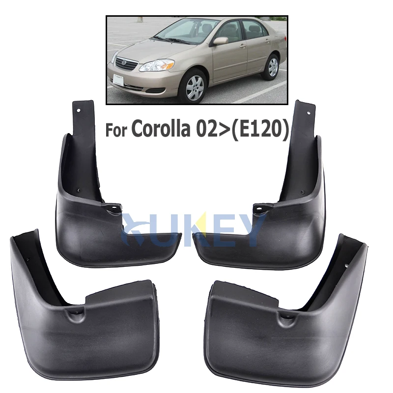 

Car Mudflap For Toyota Corolla E120 E130 2002 2003 2004 2005 2006 2007 2008 Mudguard Mud Flaps Splash Guard Fender Accessories