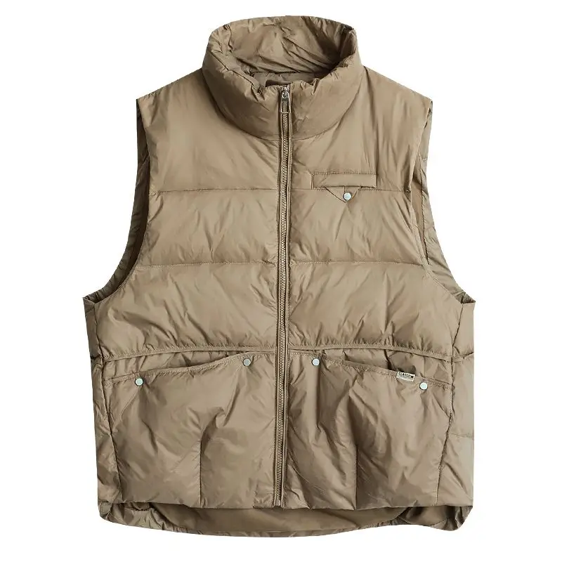 Теплое хлопковое стеганое пальто женское короткое пальто-жилет осенне-зимнее с